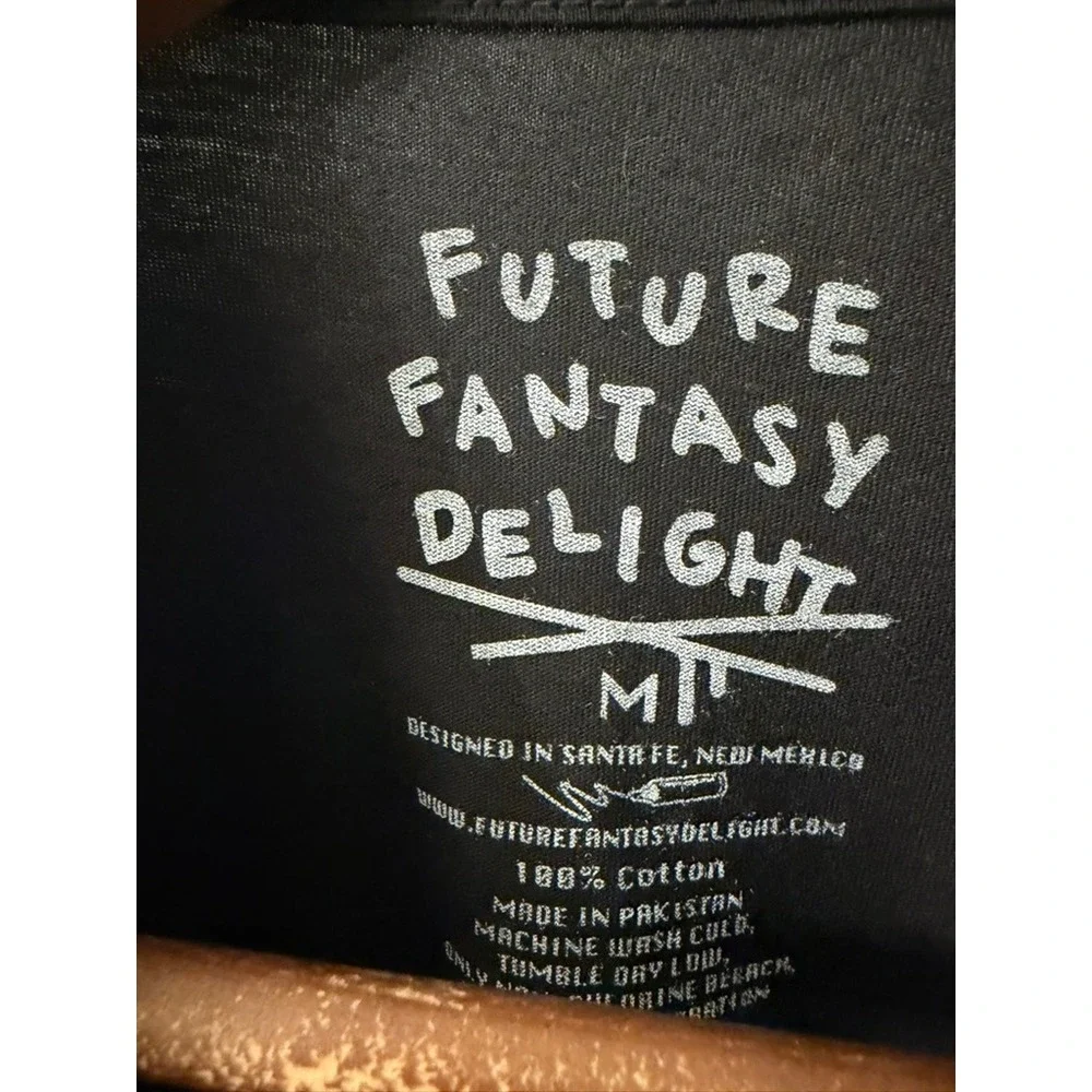 Future Fantasy Delight Graphic Tee Mens M Black Goodbye Reality Hello Vegas